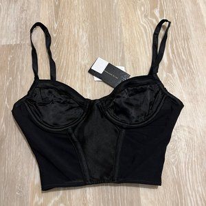 New Womens Kiki De Montparnasse Ultra-Luxury Silk Bustier Lingerie Size XS